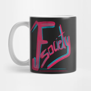 Fsociety tech graffiti black Mug